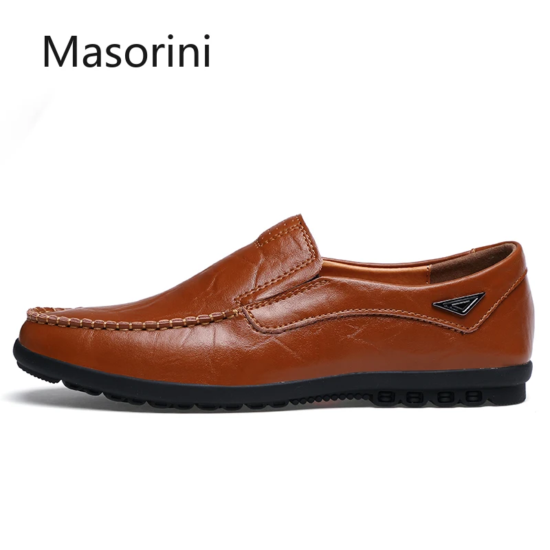 Genuine Leather Men's Casual Shoes Luxury Brand Comfortable Mens Loafers Flats Breathable Slip on Driving Moccasins Men | Обувь