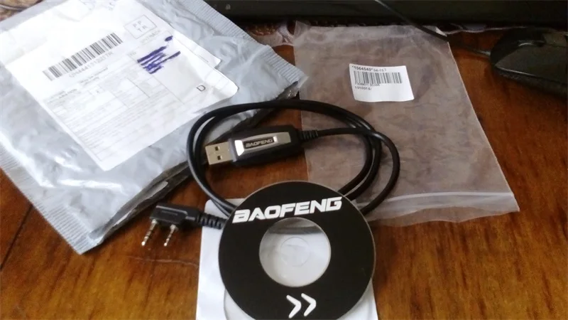 USB Кабель для программирования+ CD FHRG для Baofeng UV-3R+ UV-5R 5RA Kenwood TK-240 250 2-контактный Динамик/подключения микрофона линии передачи данных