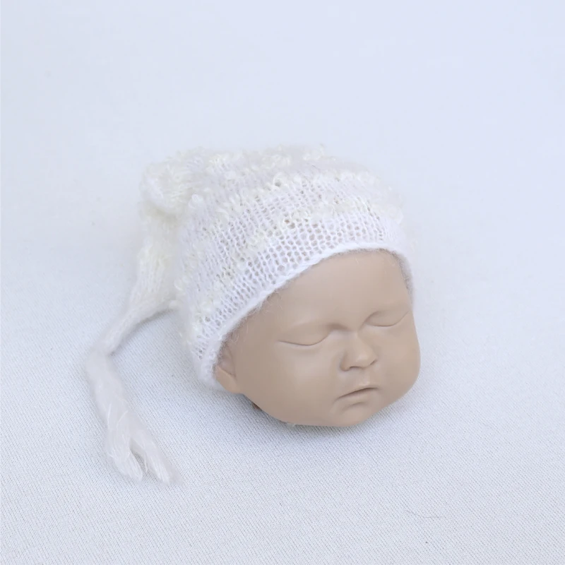 Желтая вязаная шапка ручной работы плюшевый шар украшение новорожденный подарок