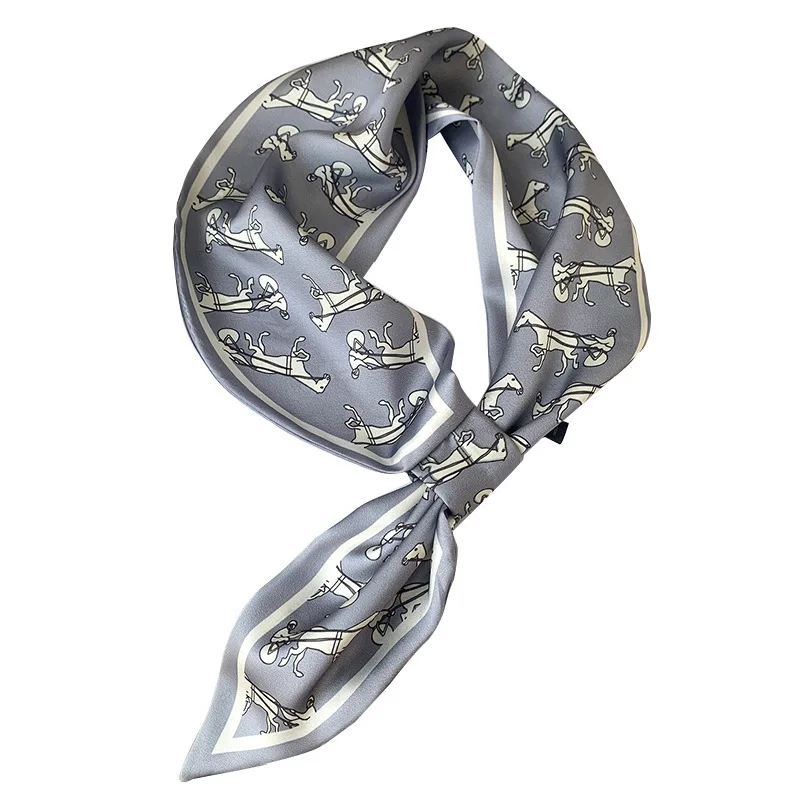 

2020 Hot Luxury Brand Silk Scarf Small Women Shawls And Wraps Fashion Print Office Small Hair Neck Hijabs Foulard Scarves