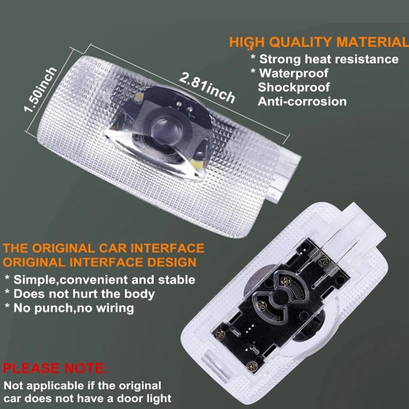 4 шт. дверной логотип огни проектор светодиодный 3D тени призрак свет для Toyota