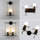 Современные Мультяшные куклы светильник светильники светодиодные креативные железные прикроватные бра для детской комнаты гостиной ZBD0008