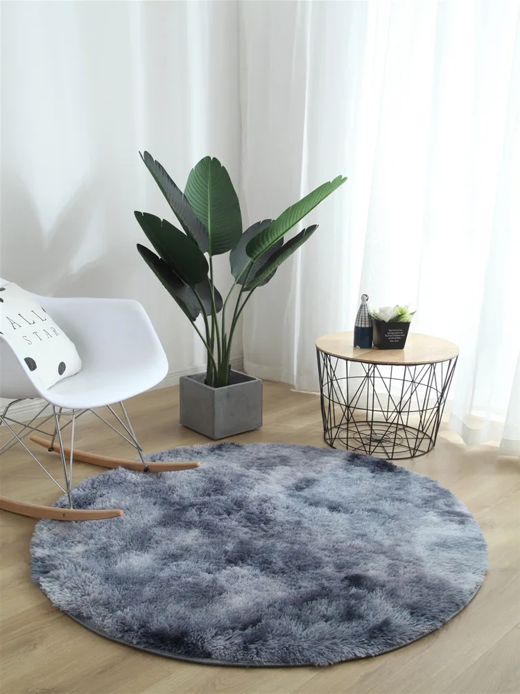 Пушистый круглый ковер ковры для гостиной Kilim искусственный мех детской комнаты