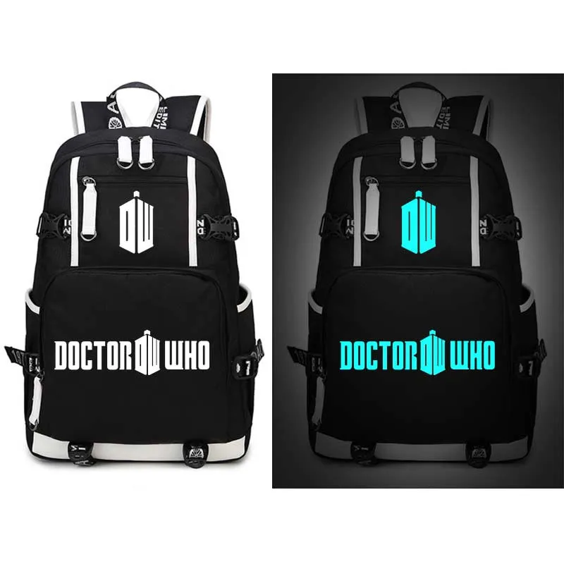 Светящийся рюкзак с USB-разъемом для мужчин и женщин школьный ранец принтом Доктор