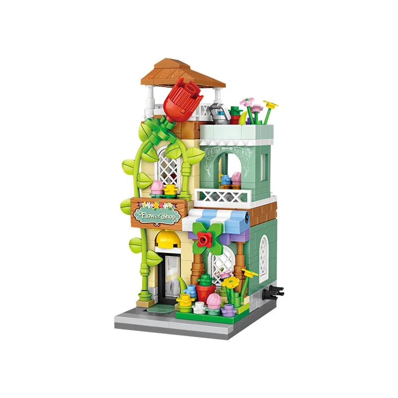 LOZ Mini Building Street View City DIY блоки развивающие сборочные кирпичи модель зодиака