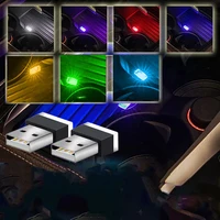 led lights ambience decorative lamp for car cigarette lighter pc with usb sockets emergency lighting car styling
