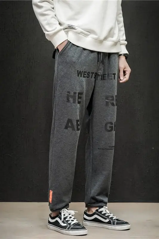 

2020 Spring And Summer New Youth Popular Japanese Letter Printing Loose Large Size Beam Feet Pants Fashion Casual Sports Pants