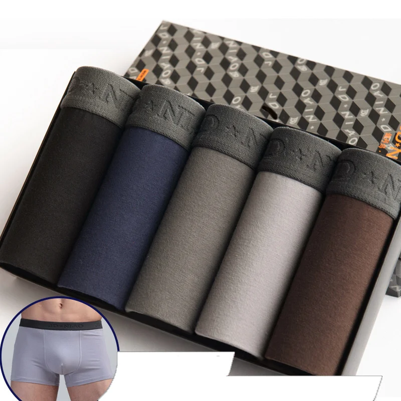 

5Pcs/lot Men Underwear Cotton Boxer Men Underpants Comfortable Breathable Men's Panties Underwear Trunk Boxershorts Man Boxer