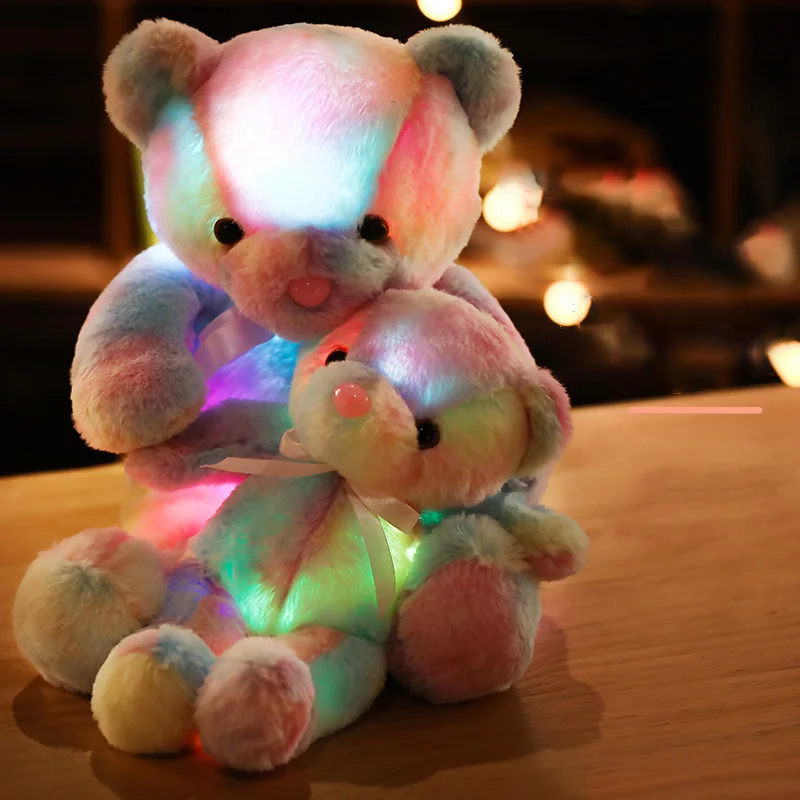 

2021 светлый медведь, плюшевая игрушка, электронный медведь, мягкие игрушки, мягкая кукла, светящийся медведь, плюшевые детские игрушки для де...