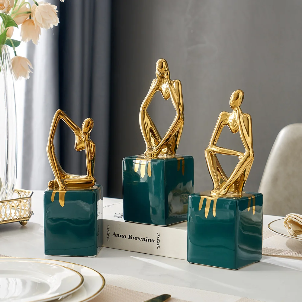 

Роскошные скандинавские аксессуары для дома, абстрактный думанный персонаж, скульптура, абстрактное украшение для гостиной, Современное у...