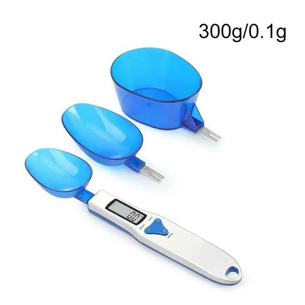 

300/500g Measuring Spoon Scale Electronic Digital LCD Display With 3 Detachable Spoons Portable Electronic Spoon Weights Tool
