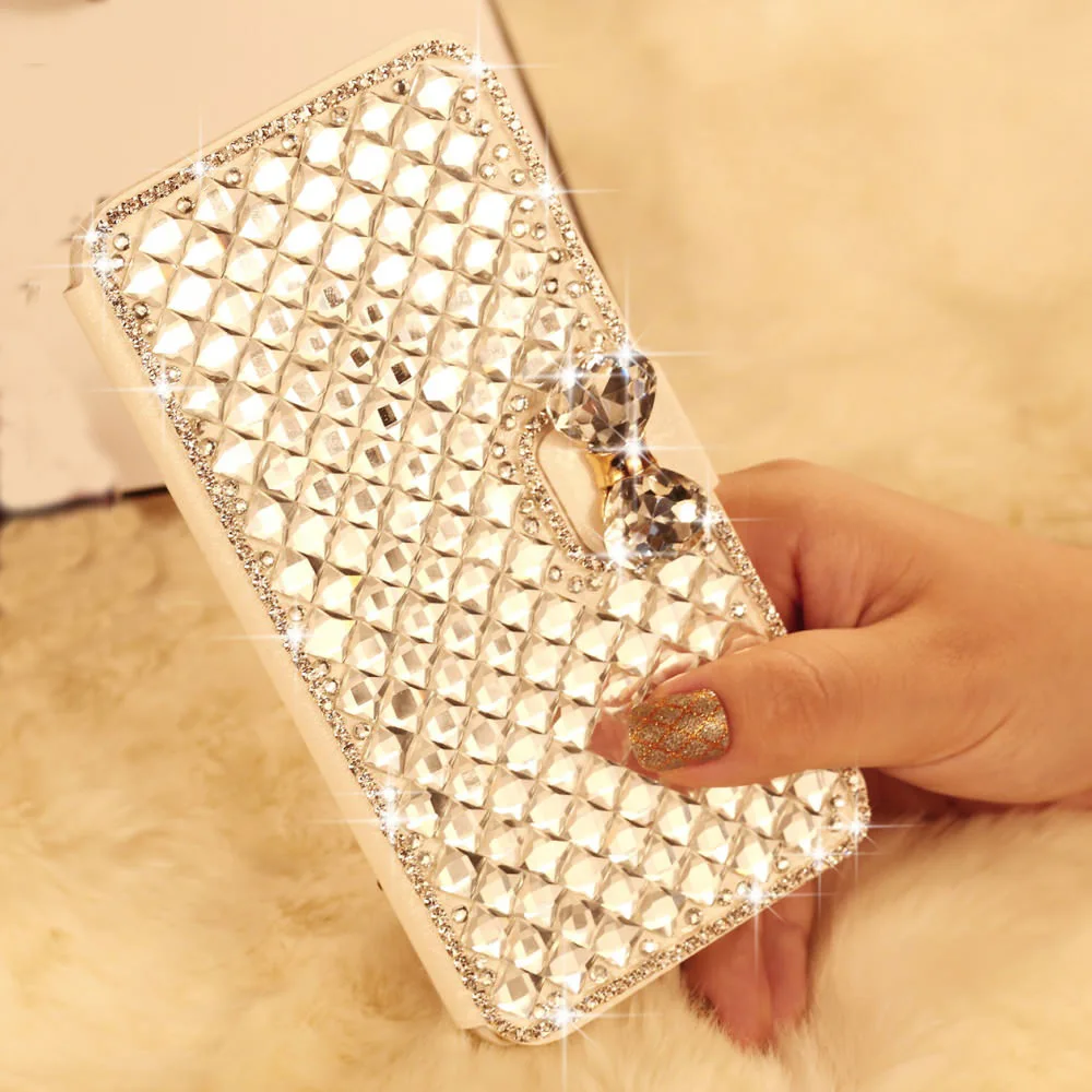 Кожаный чехол кошелек с откидной крышкой и бриллиантами для Samsung Galaxy A51 A71