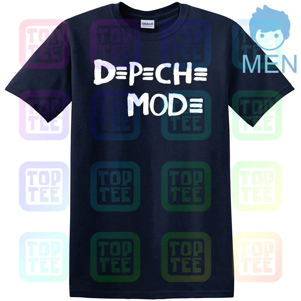 MEN-NAVY Depeche рубашка Mode футболка унисекс Тур размеры 1988 США все s черная полоса для мужчин новинка 4 - Цвет: MEN-NAVY