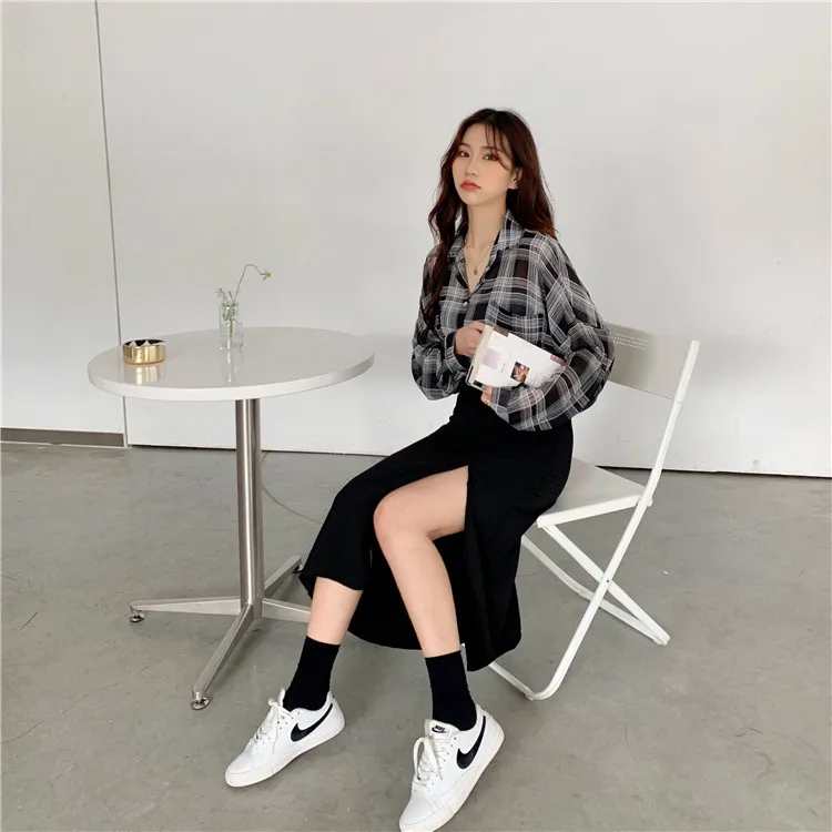 

Patchwork Side Split Irregular Women's Long Skirt Summer Bodycon Women Skirts 2021 Sexy Office Ladies Streetwear Clothes