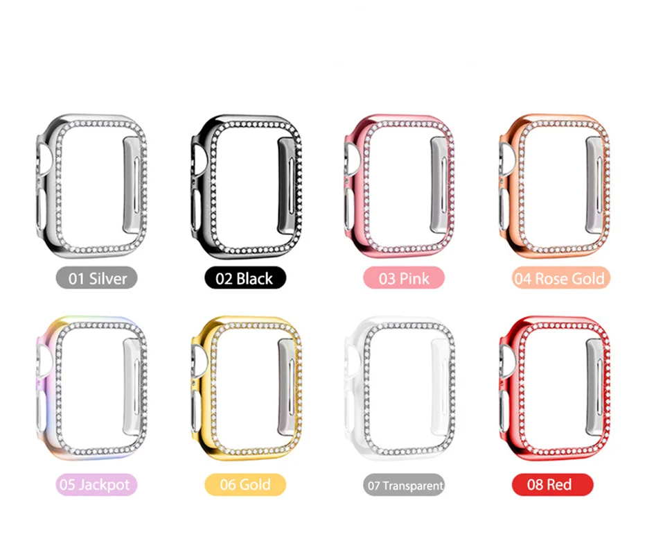 

Double row diamond hand watchcase complete coverage than see shell Fitbit Versa 2 with smart watches bumper