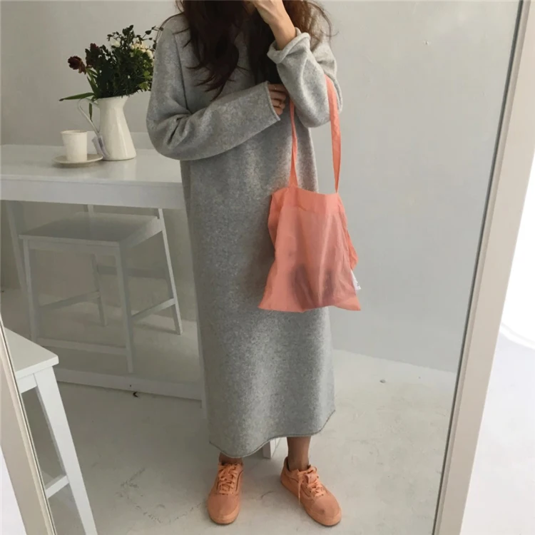 

Warm Sweater Women Autumn Dress Winter Long Sweater Knitted Dresses Long loose Maxi Oversize Lady Dresses Bodycon Robe Vestidos