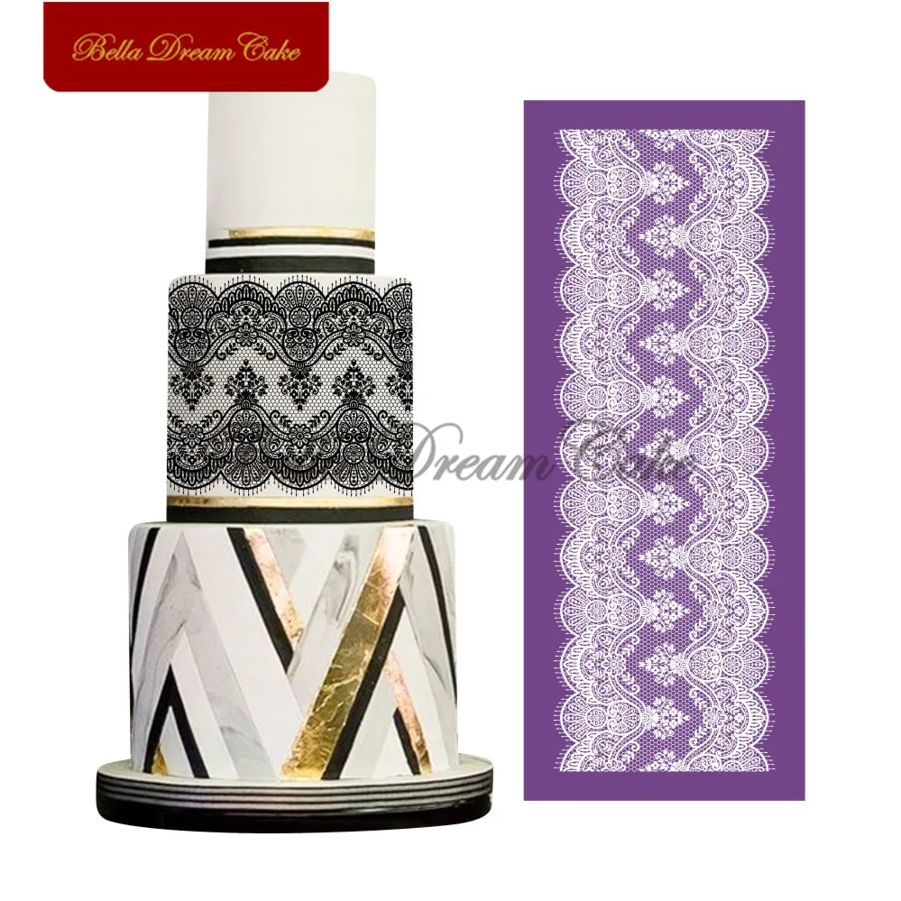 

Damask Lace Mesh Stencils for Wedding Cake Lace Moulds Decorating Tools DIY Baking Accessories Dining Bakeware MST-43