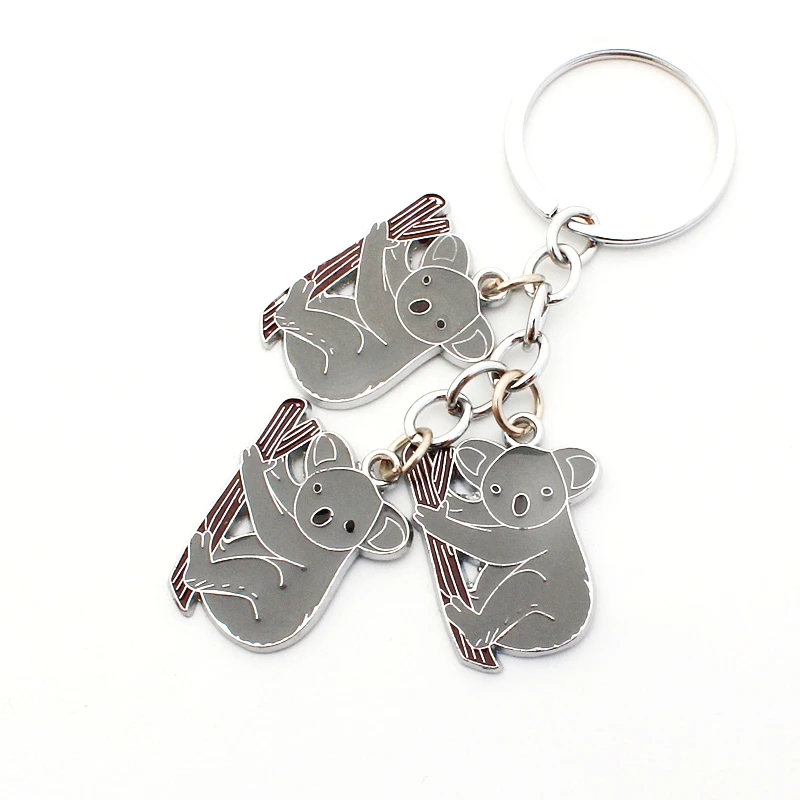 Бесплатная доставка DHL 100 шт./лот металлические брелки из цинкового сплава Koala в