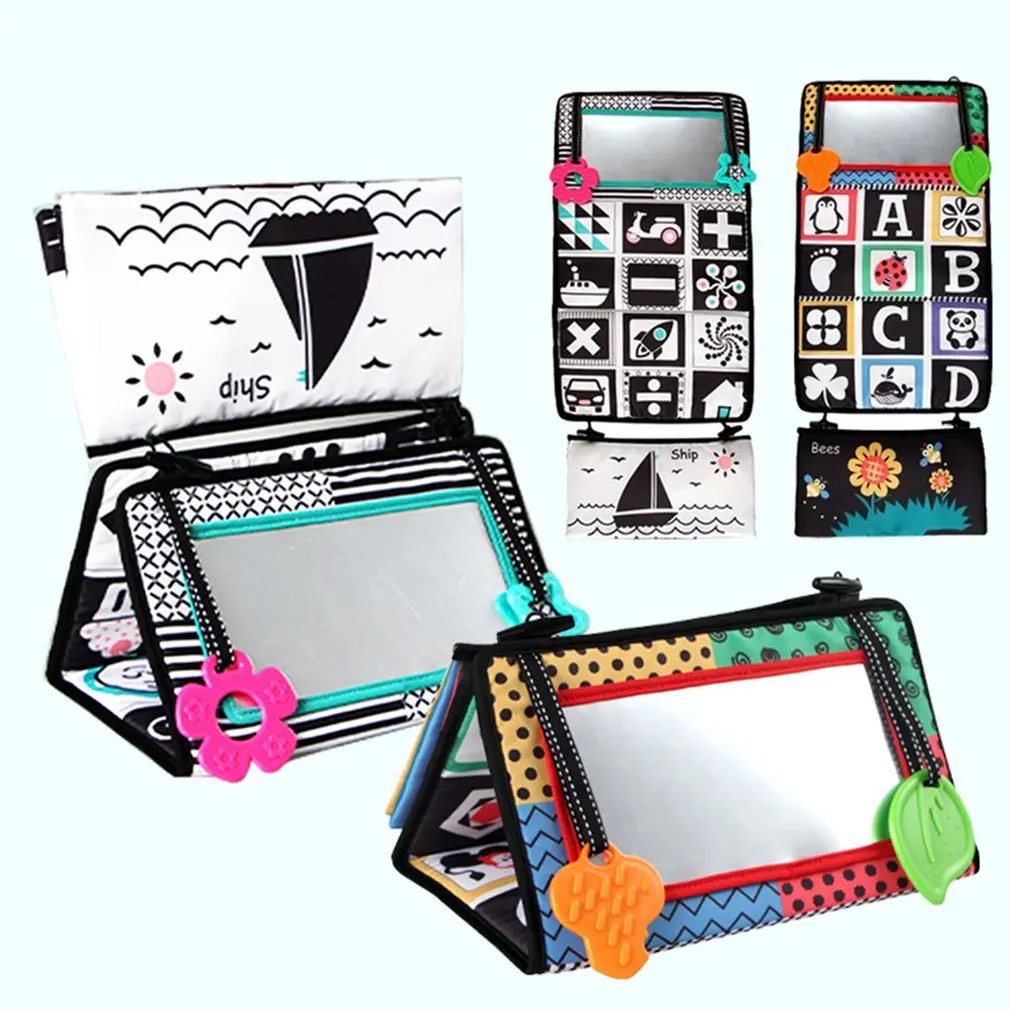 

Infant Rear Facing Mirror Cloth Book Car Back Seat Rearview Mirror Car Safety Kids Monitors Hanging Pendant Toys Gifts