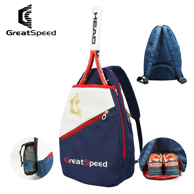 

GreatSpeed Tennis Backpack 1Pack Tenis Racket Outdoor Sport Tennis Squash Badminton Storage Bag Shoes Warehouse Water Bottle Bag