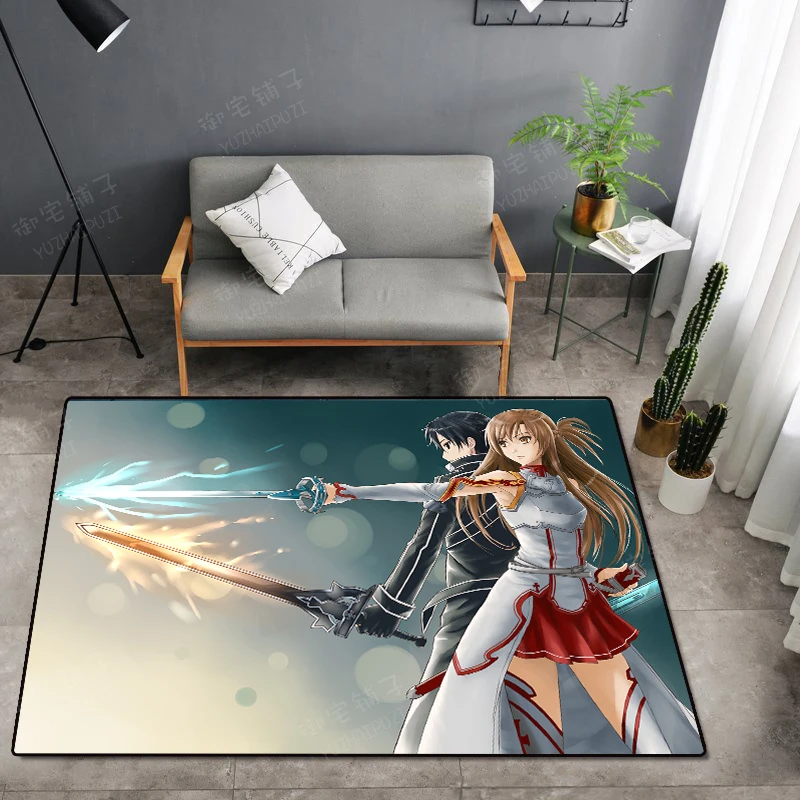 Напольный коврик с аниме мечом не скользит подходит для плавания в спальне