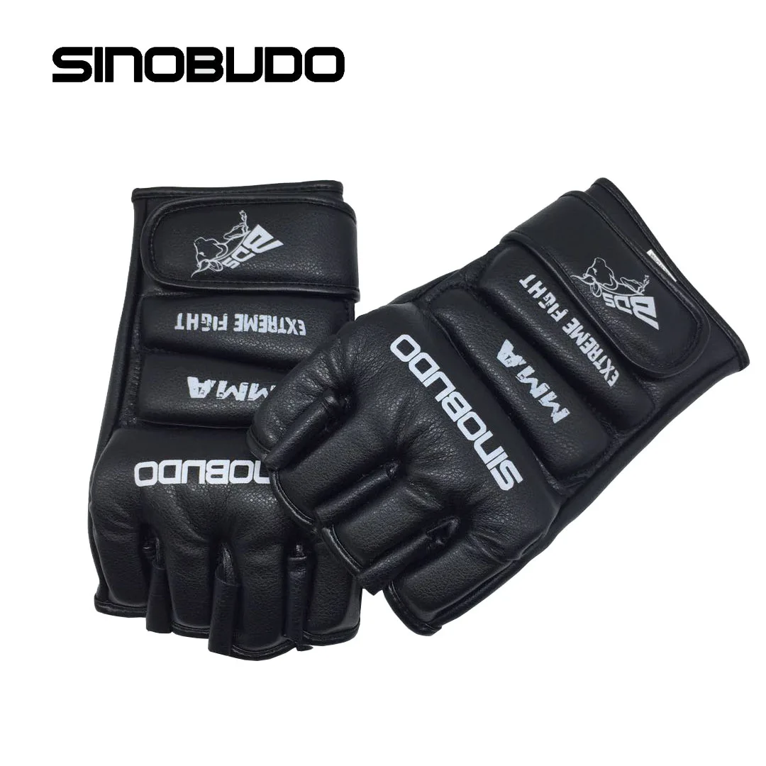 SINOBUDO полуперчатки Для MMA защитные перчатки для кикбоксинга тренировочные бокса