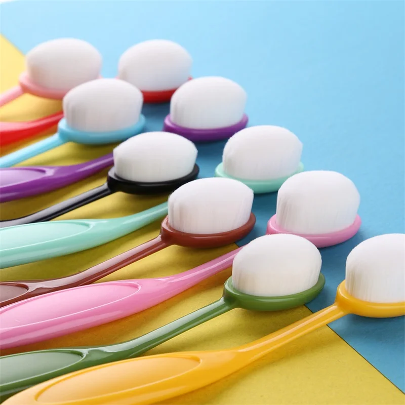 Juego de brochas de mezcla para hacer tarjetas, cepillos de maquillaje ovalados, cepillos de dientes port&aacute;tiles y tapas, herramientas de aplicaci&oacute;n de tinta, 10 unids/set-0