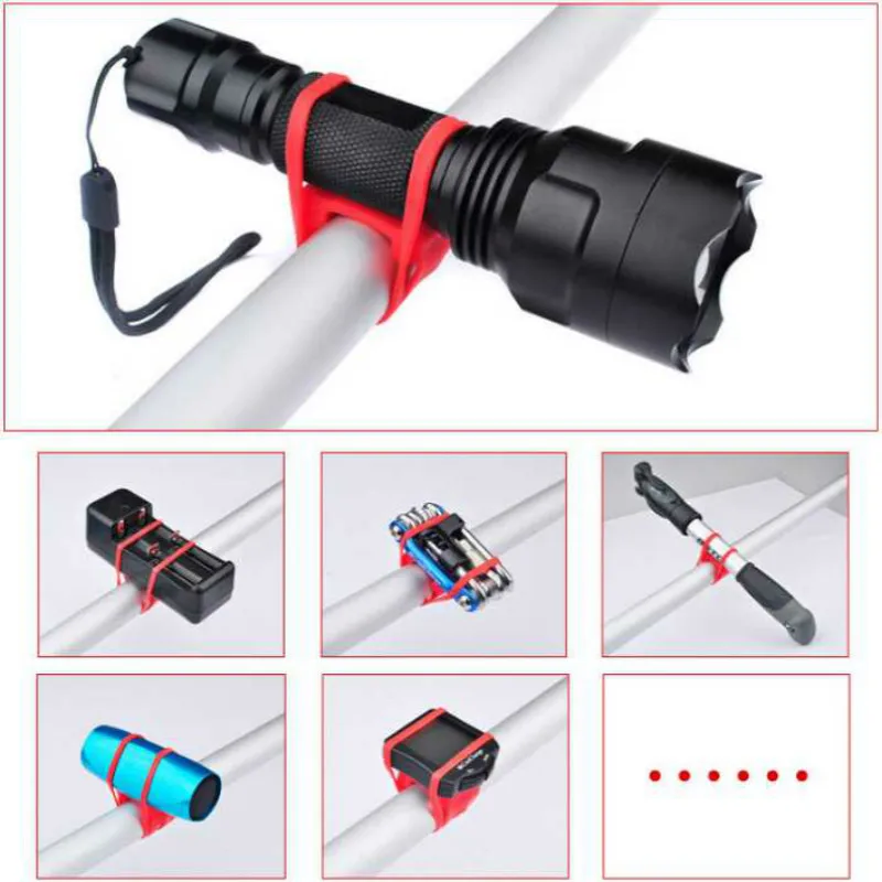 Эластичный Силиконовый ремешок для велосипедных аксессуаров держатель