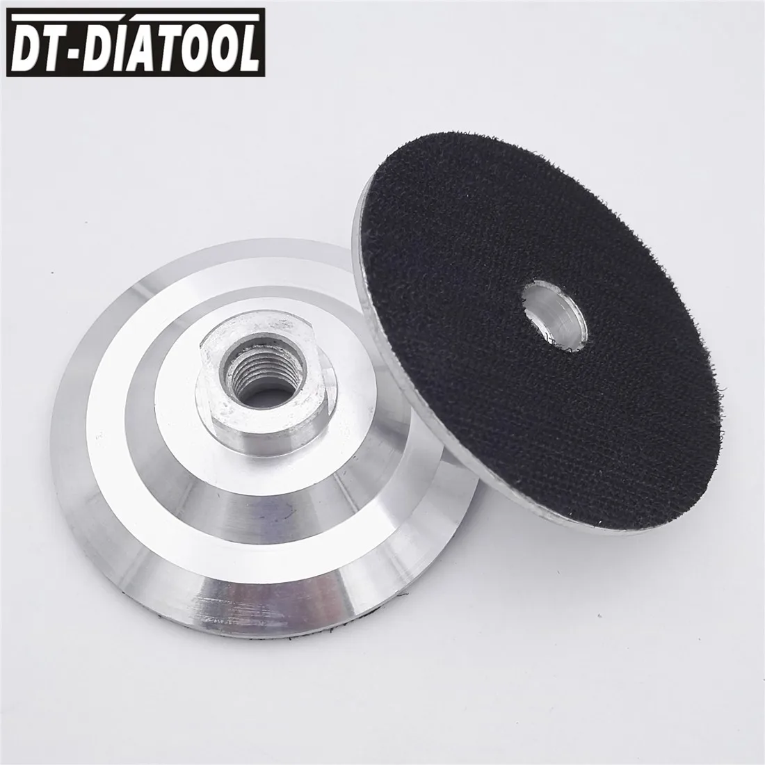 

DT-DIATOOL 2pcs 5/8-11 4"/100mm Aluminum base Back Backer Pad For Diamond Polishing Pads Sanding Grinding Discs Backing Holder