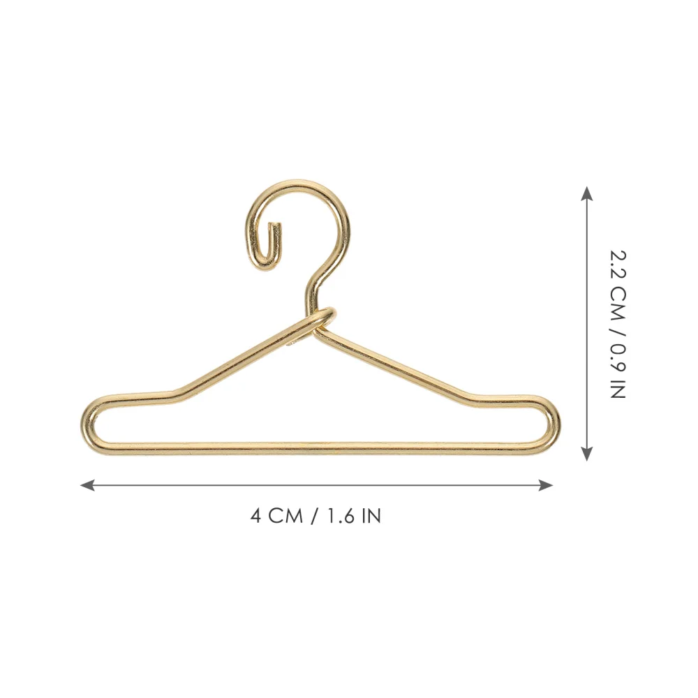 

50Pcs Decorative Doll Dress Hangers Mini Metal Clothes Hangers Doll Coat Racks