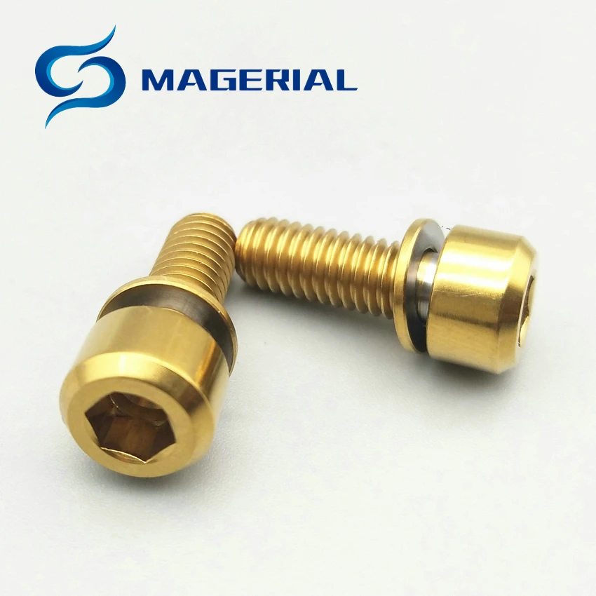 Титановые болты для shimano XT/XTR Crank Lock Scre M6 x16mm 18 мм 20 мм с головкой колонны с шестигранной головкой, набор из 4 шт