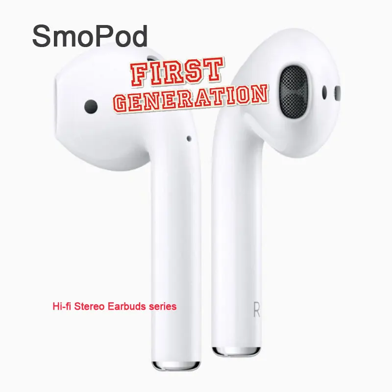 SmoPods Gen1 APO 1 TWS Light Sensor Earbuds bluetooth 5.0 HI-FI Stereo earphone Original 1:1 Replica Pop Up 3 True Battery info |