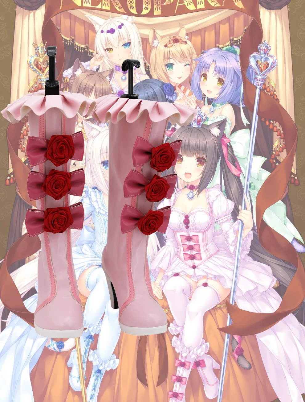 

Ботинки NEKOPARA; обувь для костюмированной вечеринки в стиле аниме