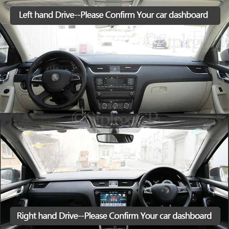 Фото Для Skoda Octavia 3 A7 MK3 5E 2014 ~ 2019 противоскользящий коврик для приборной панели, солнцезащитный козырек, коврик для приборной панели, аксессуары 2015 2016 2017 2018 №3