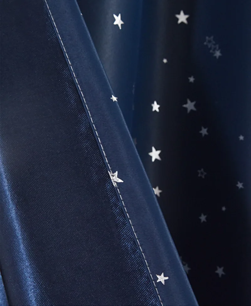 Star Pattern Thermal Door Curtains Blackout Cloth Curtain Grommet Top 5 Colors for Bathroom Kitchen Bedroom Door Balcony DW1233