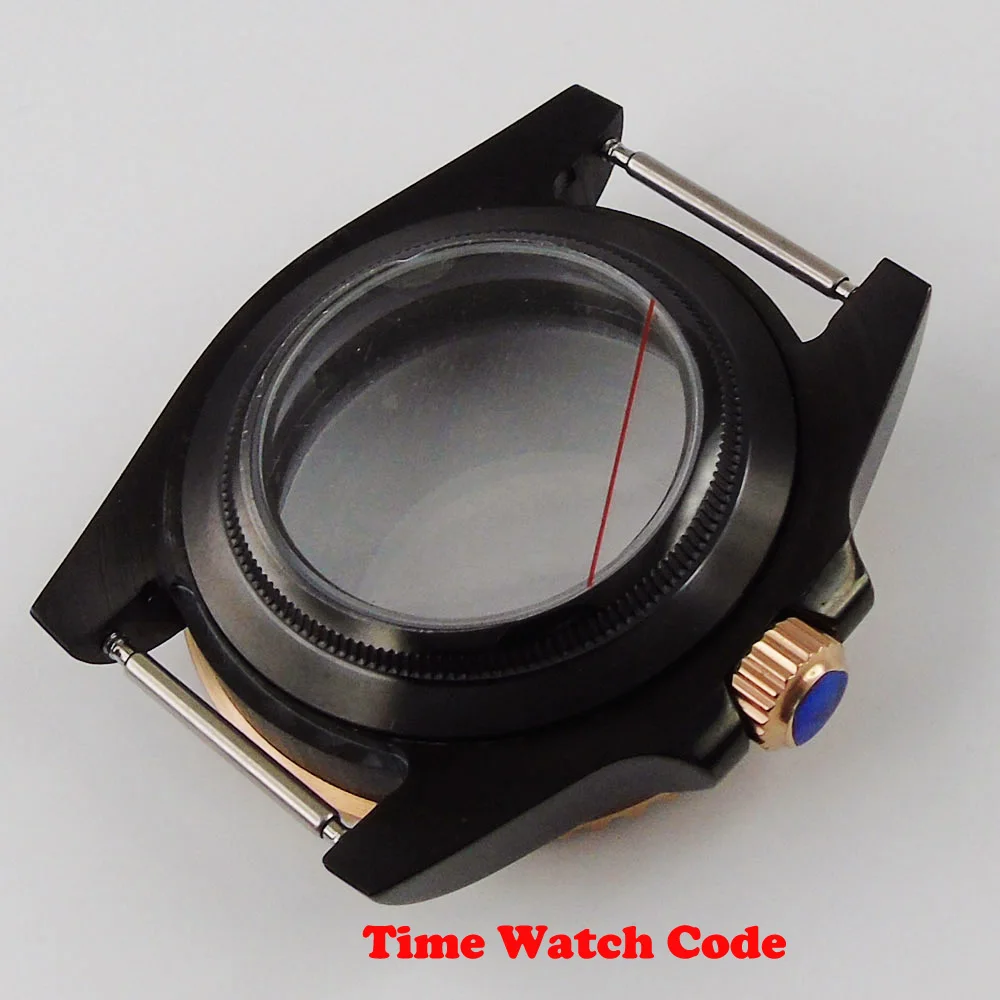 Полностью черная 40 миллиметровая фотография с покрытием из PVD для NH35 NH36