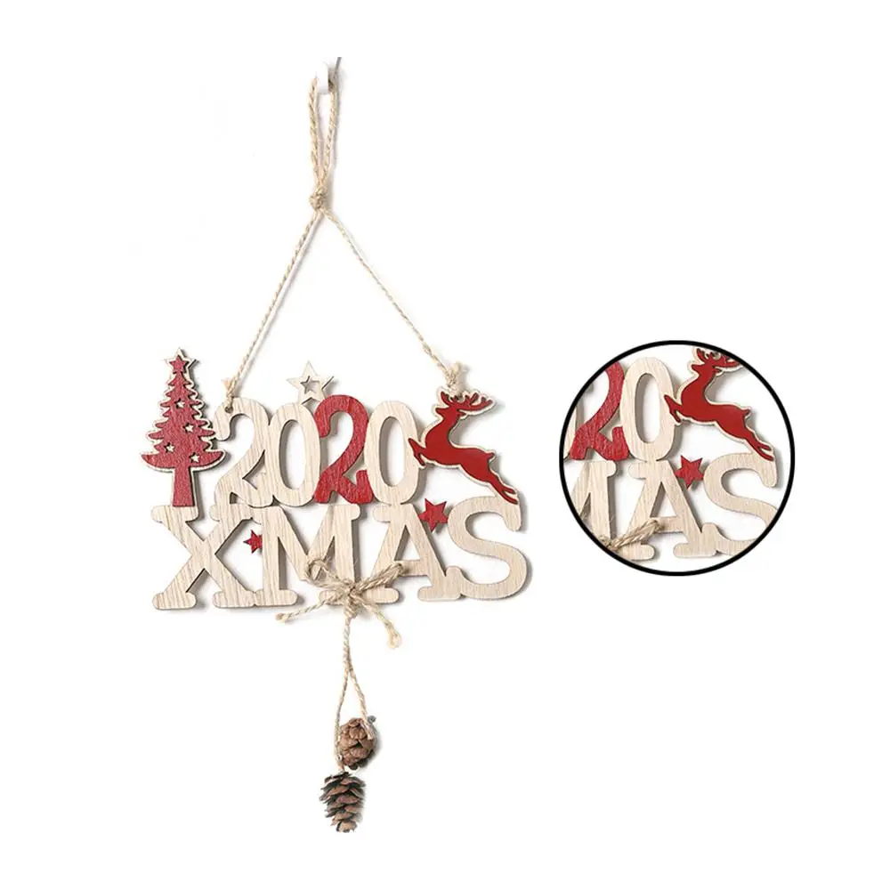 Новый креативный Деревянный винтажный деревенский Рождественский орнамент на