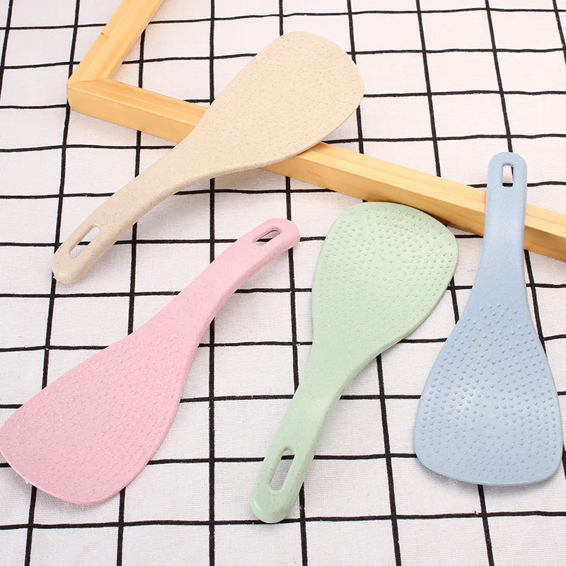 1 piece of cute kitchen spoon non-stick rice cooker wheat straw PP household gadgets | Дом и сад