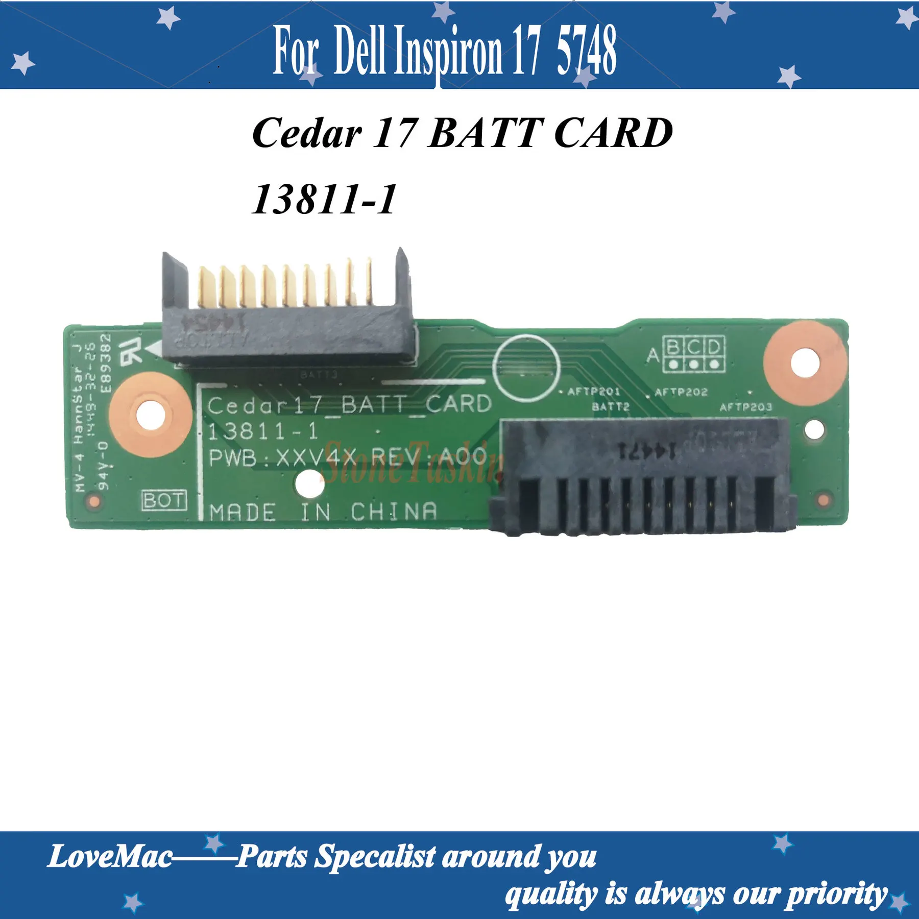 Оригинал для Dell Inspiron 17 (5748) коннектор аккумулятора печатная плата Кер BATT карта