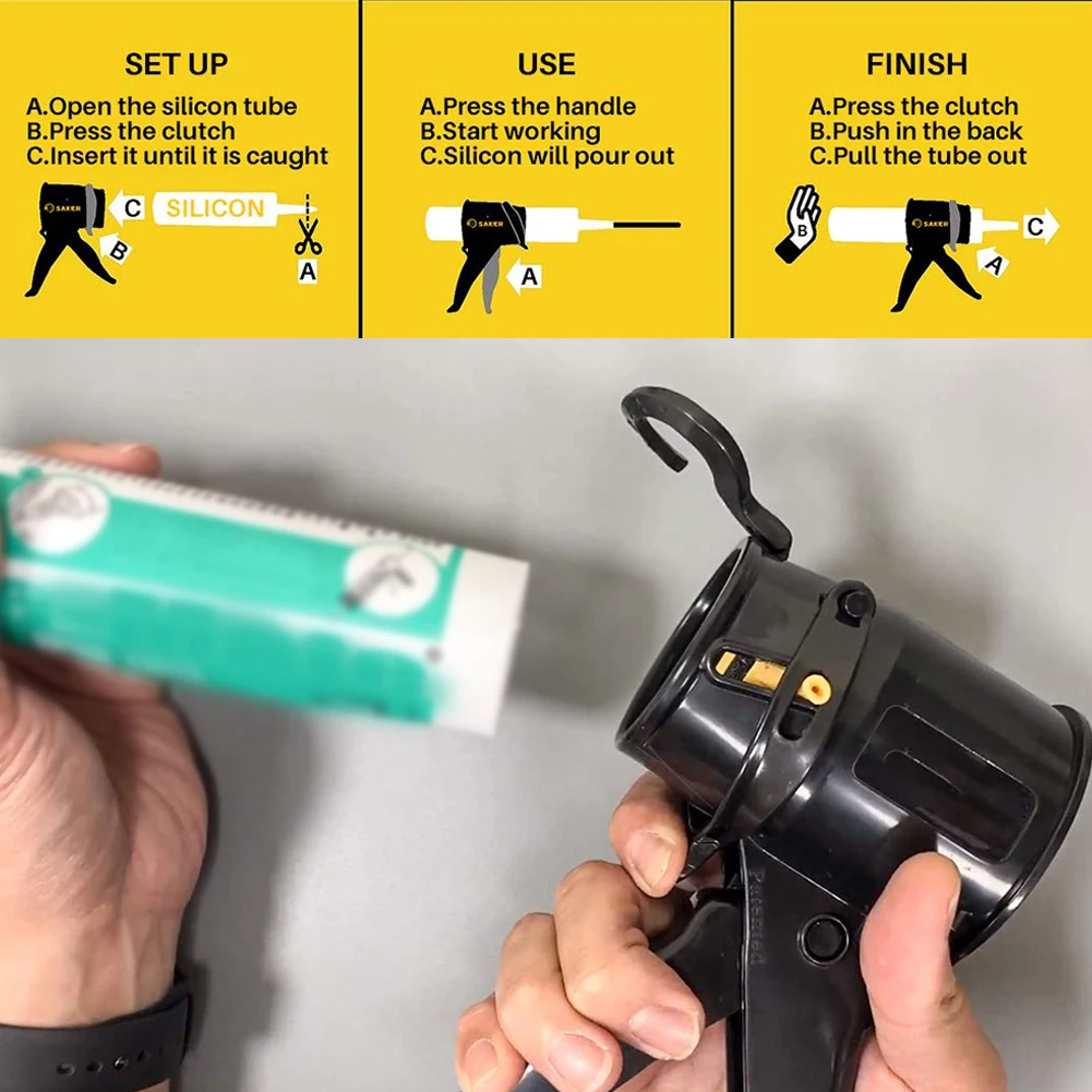 Caulking Guns Portable Silicone Mastic Sealant Corner Seam Filling Tight Spaces Sealing Tool For Sealing Caulking Filling