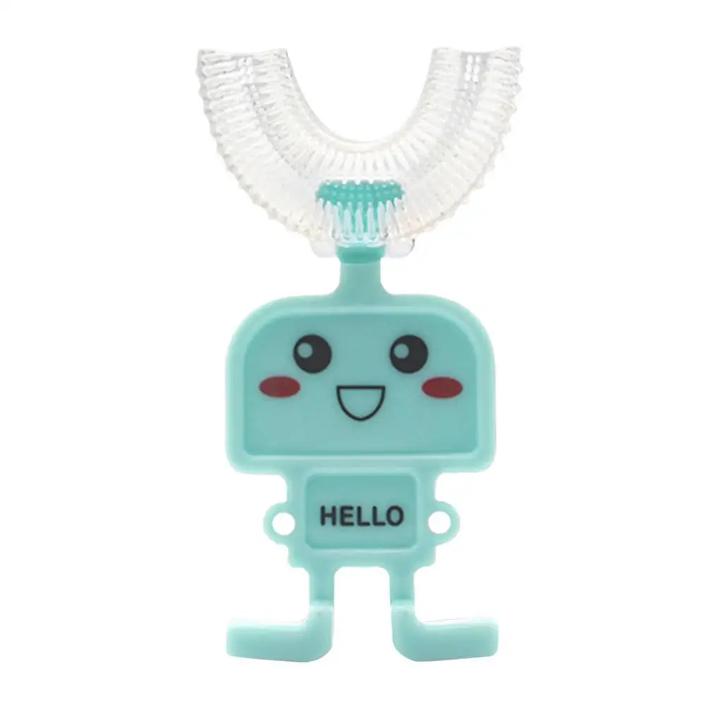 

Kids U Shaped Toothbrush All Rounded Children U Shape Toothbrush 360Oral Teeth Cleaning Manual Training Tooth Brush Robot And