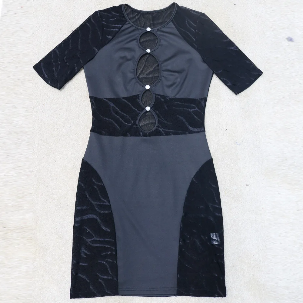 

Sexy Sheer Mesh Prom Dresses Women Black See Through Hollow Out Elegant Club Outfits for Women Transparent Party Pencil Dresses