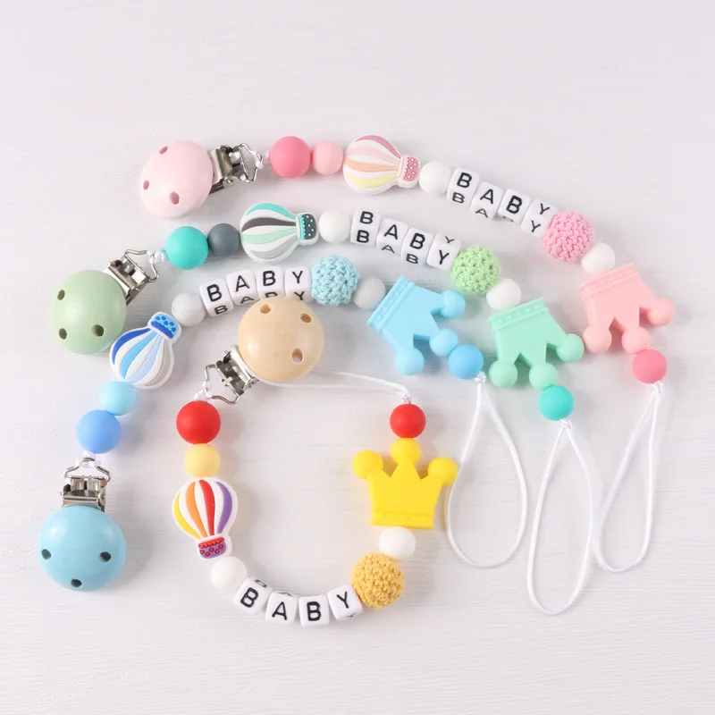 Зажим для соски-пустышки ручной работы из бука | Мать и ребенок