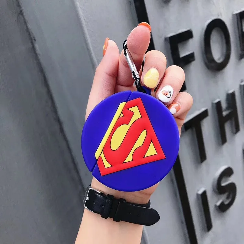 GOOYIYO-для Airpods 1 2 мультяшный силиконовый чехол Hero Man наушники зарядная коробка