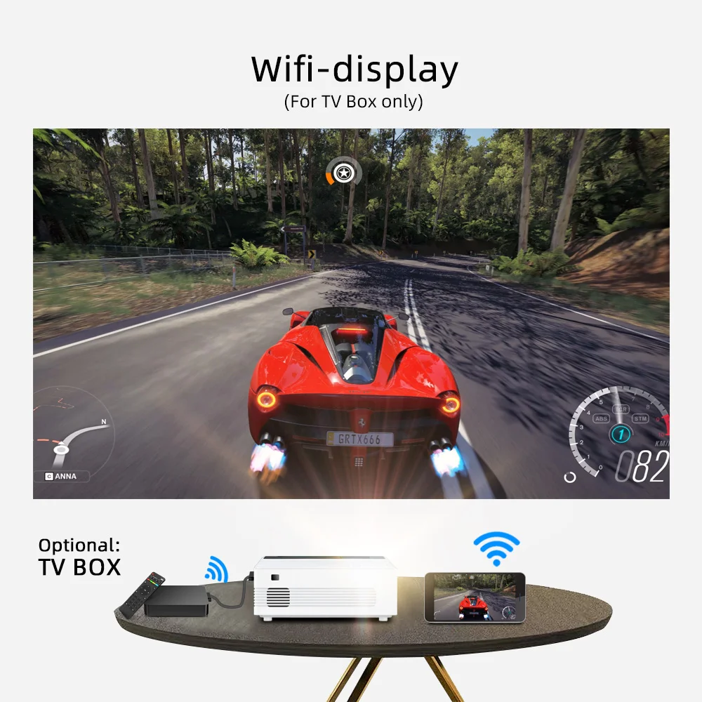 Домашний кинотеатр BYINTEK C520 Mini HD 150 дюймов Портативный светодиодный проектор для