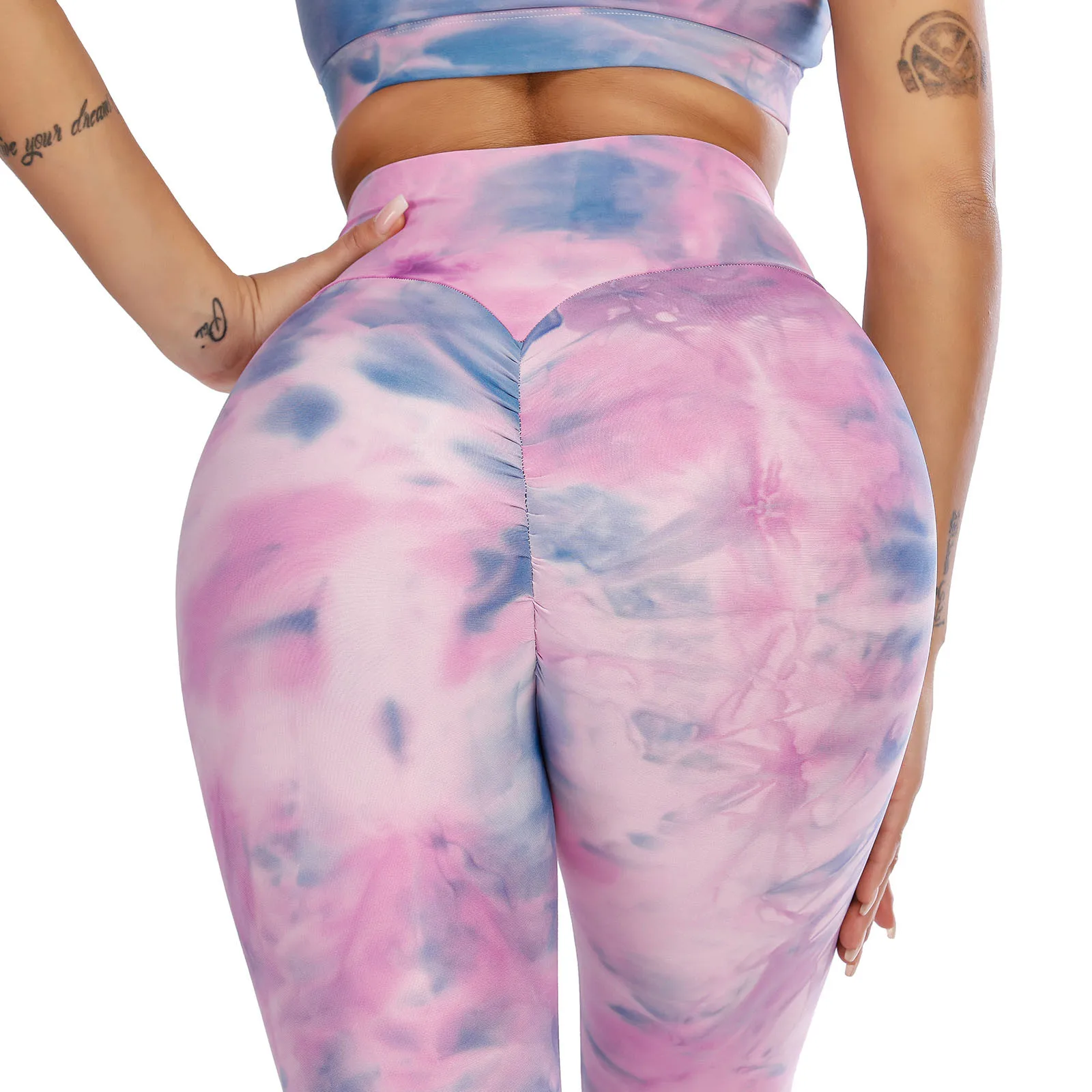 

Sport Leggings Women Yoga Pants Women Patchwork Print High Waist Stretch Strethcy Fitness Leggings Yoga Pant Set High Waist