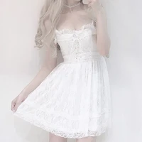 harujuku princess sweet lolita dress vintage lace cross bandage sexy victorian dress kawaii girl gothic lolita jsk loli cosplay
