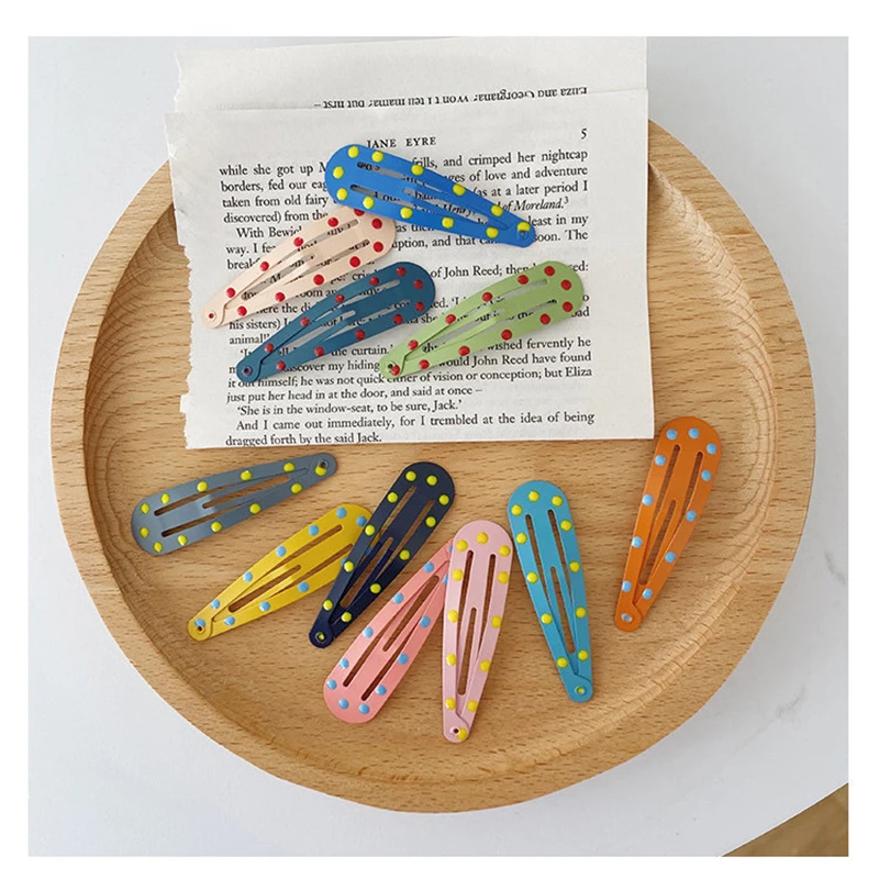 

12PCS Metal Hair Barrette Decorative Fashion Dot Hair Clip Hair Pin for Women Girls BB Hair Clip Headwear Hair Accessories