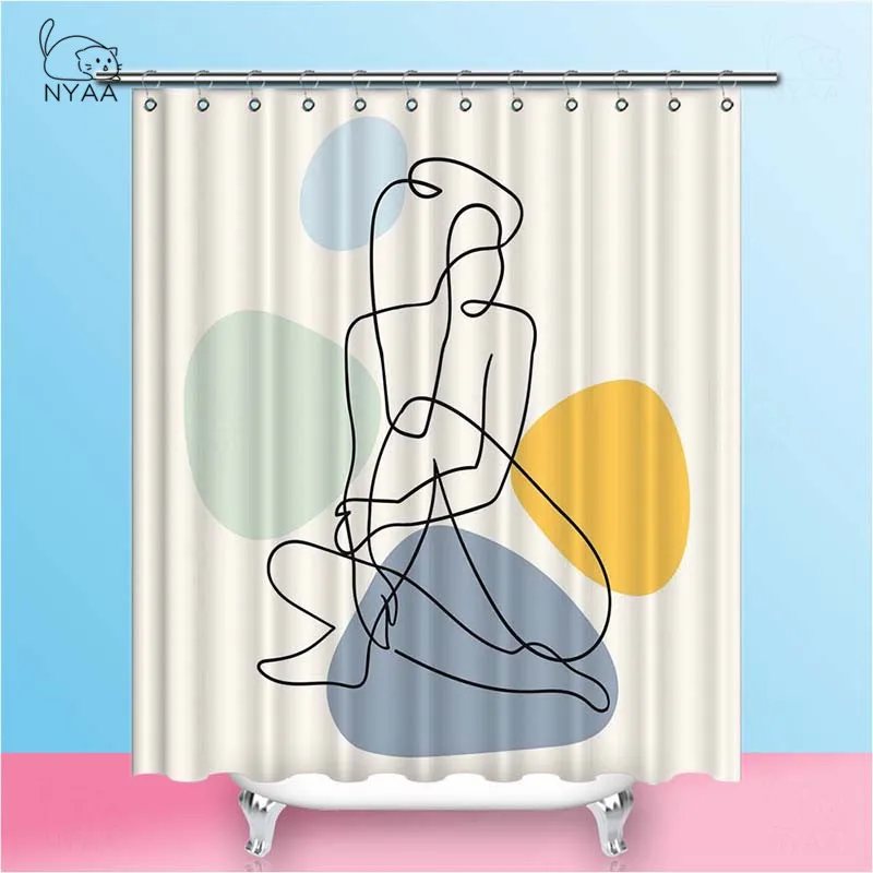 

Modern Flower Curtains Fabric Hooks For Children'S Curtains In The Bathroom Zen Garden Bath Screen Christmas Decorations 2020