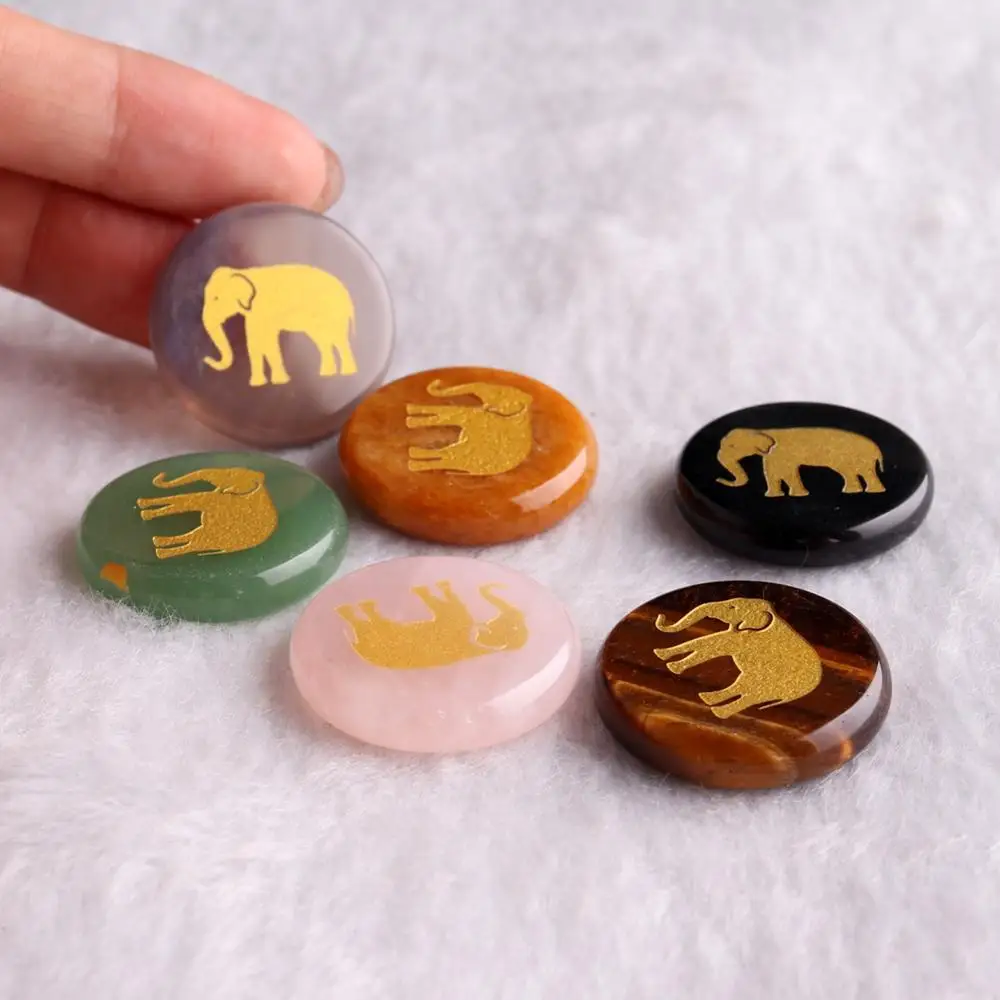 6 шт (1) наборы для ухода за кожей Натуральный камень Pendulum розовое Quartzs тигровый